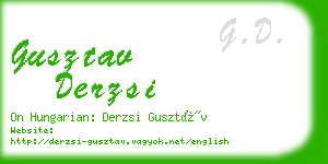 gusztav derzsi business card